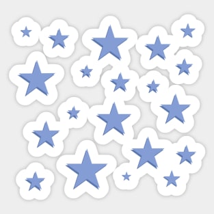 Purple star pattern - black background Sticker